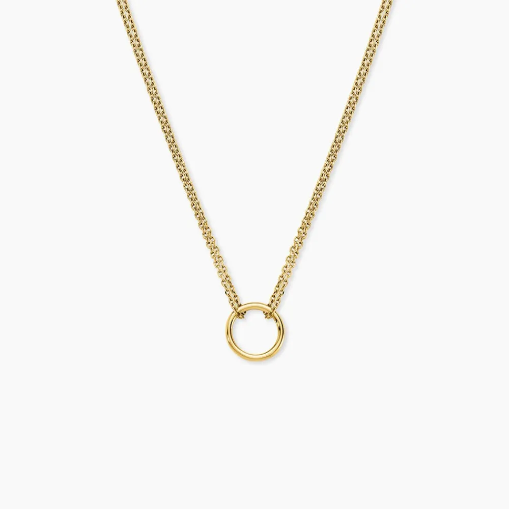 Marc Orian Colliers Fantaisie|Colliers > Collier Eva Cercle Ajoure Acier Jaune
