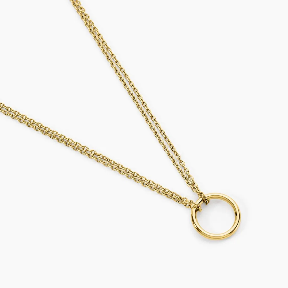 Marc Orian Colliers Fantaisie|Colliers > Collier Eva Cercle Ajoure Acier Jaune
