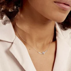 Marc Orian Colliers Cœur|Colliers > Collier Eva Or Blanc Topaze Et Oxyde De Zirconium