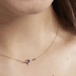Marc Orian Colliers Cœur|Colliers > Collier Eva Or Jaune Amethyste Et Oxyde De Zirconium