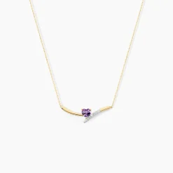 Marc Orian Colliers Cœur|Colliers > Collier Eva Or Jaune Amethyste Et Oxyde De Zirconium