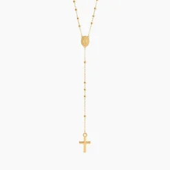 Marc Orian Colliers|Bijoux Homme > Collier Evelina Croix Maille Boule Or Jaune