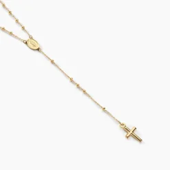 Marc Orian Colliers|Bijoux Homme > Collier Evelina Croix Maille Boule Or Jaune