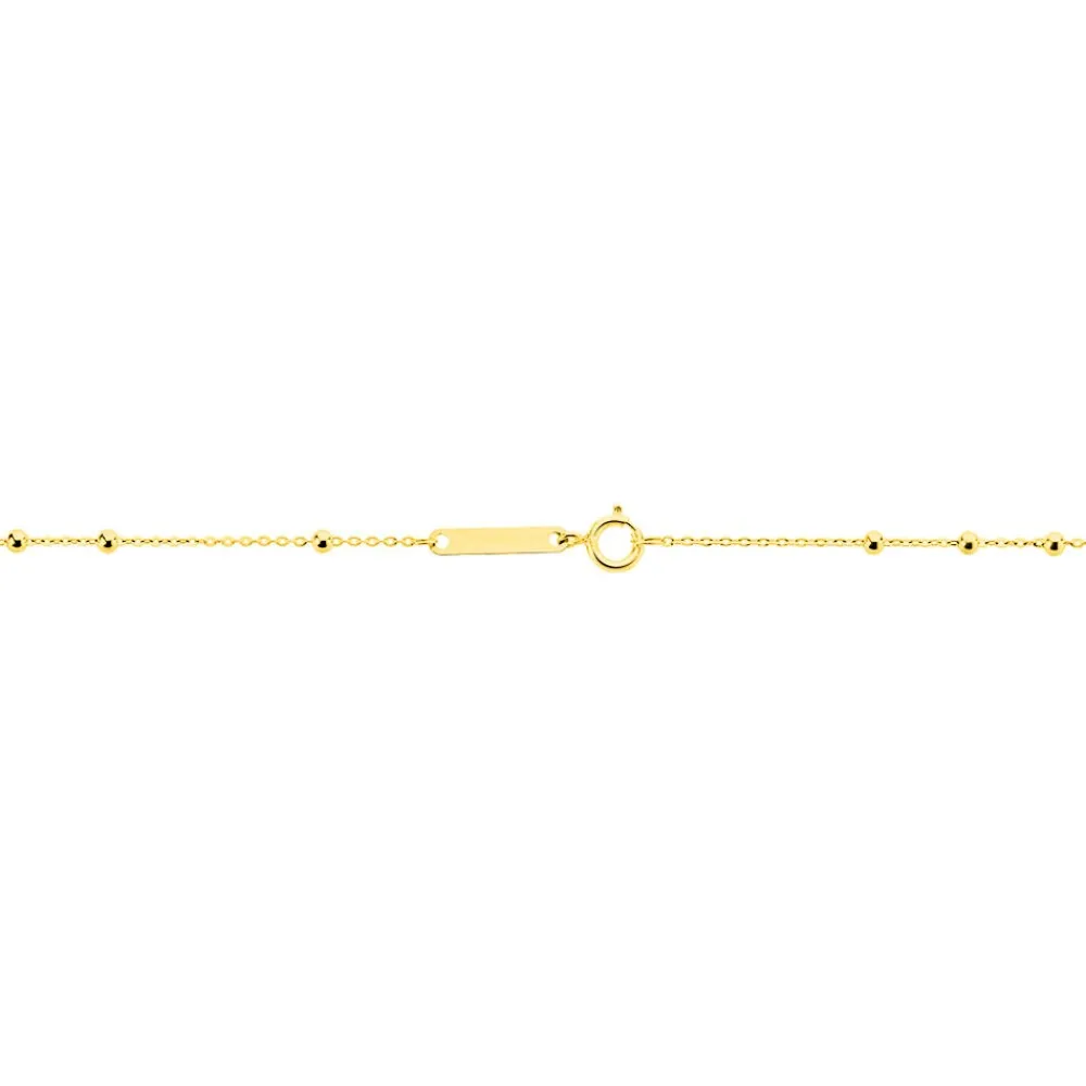 Marc Orian Colliers|Bijoux Homme > Collier Evelina Croix Maille Boule Or Jaune