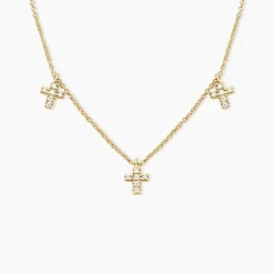Collier Fatos Plaqué Or Jaune Oxyde De Zirconium