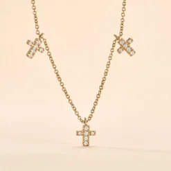 Collier Fatos Plaqué Or Jaune Oxyde De Zirconium