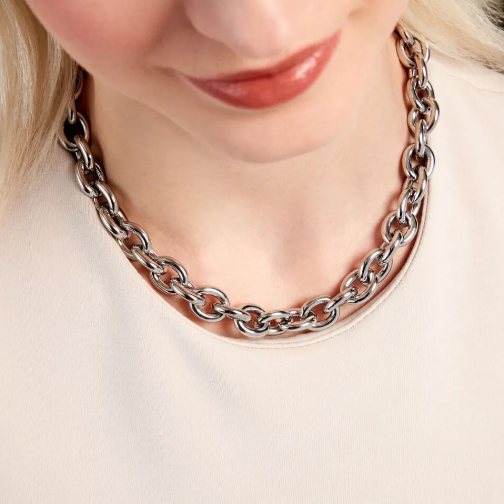 Marc Orian Colliers Fantaisie|Colliers > Collier Fira Acier Blanc