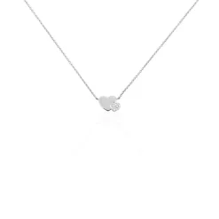 Collier Flamen Argent Blanc Oxyde De Zirconium
