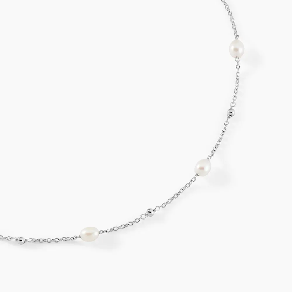 Marc Orian Colliers Fantaisie|Colliers > Collier Flawless Argent Blanc Perle De Culture