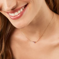 Marc Orian Colliers|Colliers Avec Pierres > Collier Florelys Or Jaune Améthyste Oxyde De Zirconium