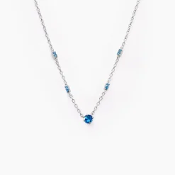 Collier Gemmie Argent Blanc Oxyde De Zirconium