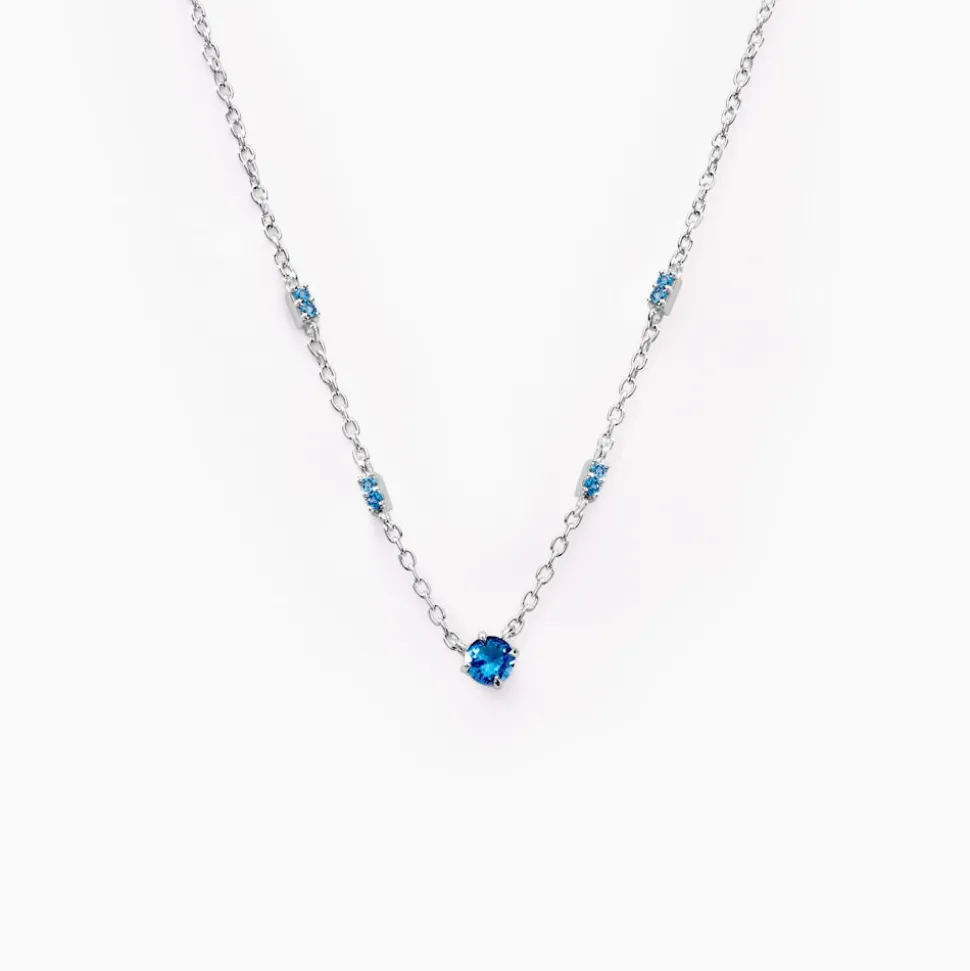 Collier Gemmie Argent Blanc Oxyde De Zirconium