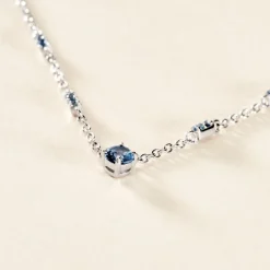 Collier Gemmie Argent Blanc Oxyde De Zirconium