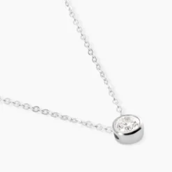 Collier Germinie Argent Blanc Oxyde De Zirconium