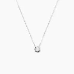 Collier Germinie Argent Blanc Oxyde De Zirconium