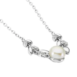 Collier Giambattista Argent Blanc Perle De Culture Oxyde De Zirconium