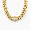 GUESS BIJOUX Colliers|Colliers Avec Pierres > Collier Guess G Crystal Acier Jaune Oxyde De Zirconium