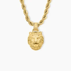 GUESS BIJOUX Colliers|Colliers Acier Inoxydable > Collier Guess Lion King Acier Jaune