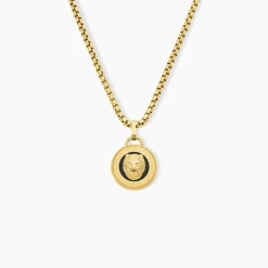 Collier Guess Lion King Acier Jaune