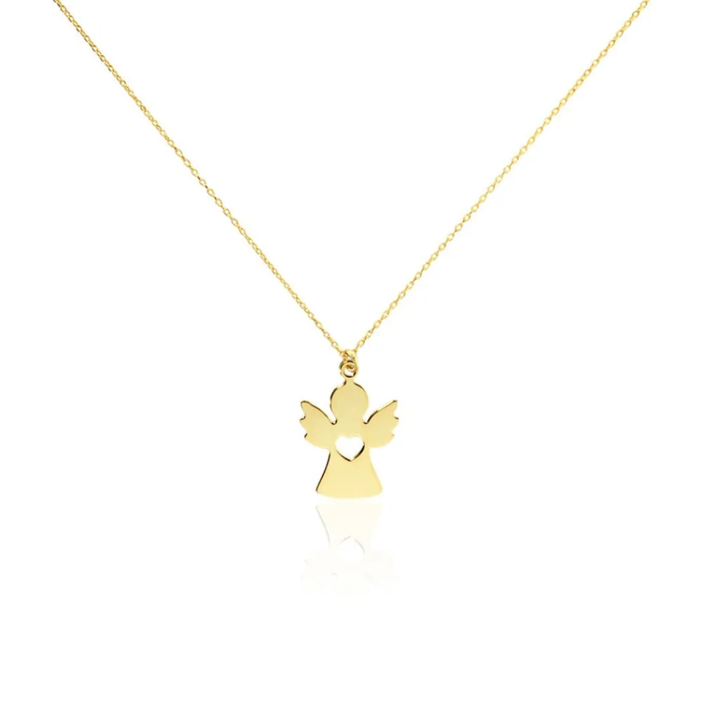 Marc Orian Colliers|Bijoux Enfant > Collier Hallie Ange Et Coeur Or Jaune