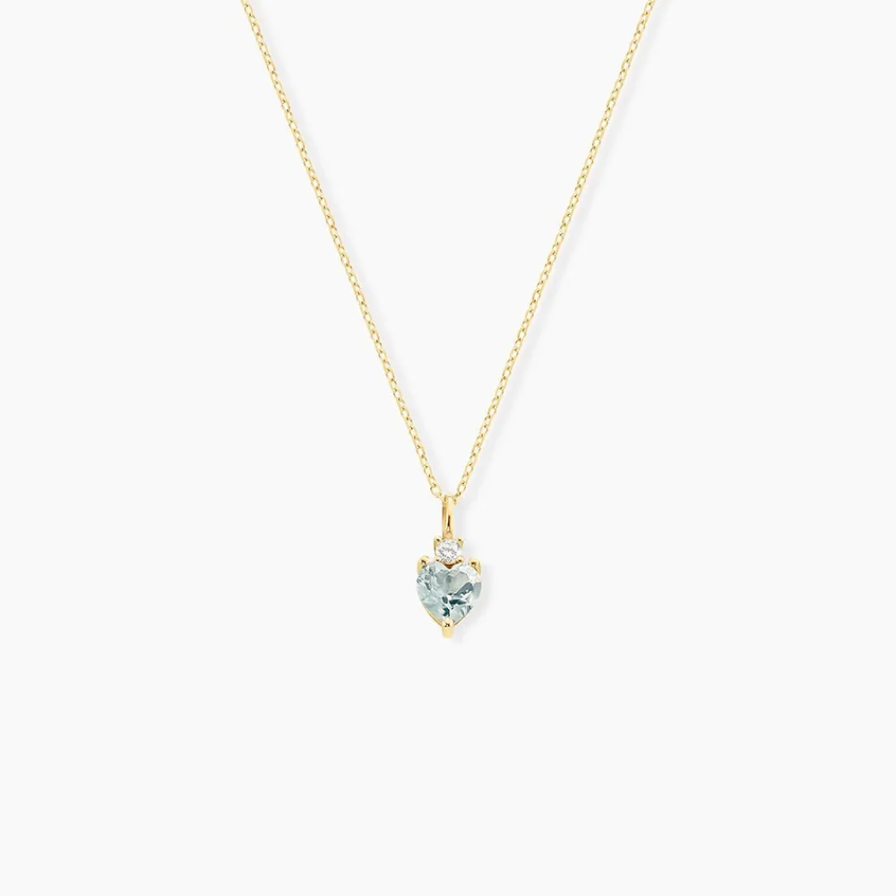 Marc Orian Colliers Cœur|Colliers > Collier Heart Or Jaune Topaze Oxyde De Zirconium