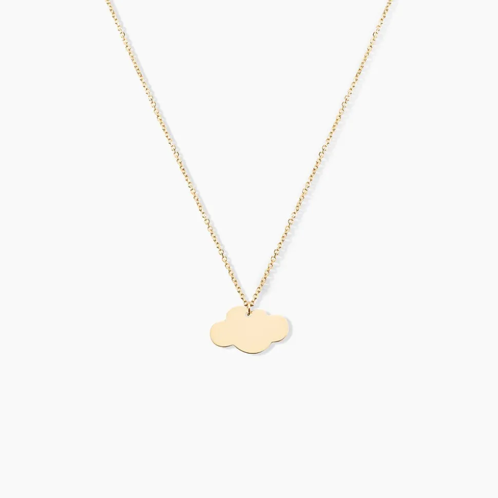 Collier Helenia Nuage Gravable Or Jaune