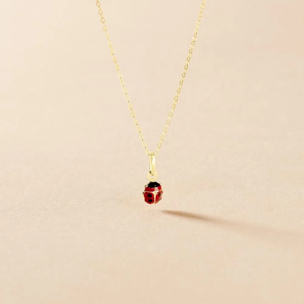 Marc Orian Colliers|Colliers Avec Pierres > Collier Helidie Coccinelle Or Jaune