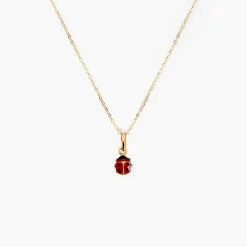 Marc Orian Colliers|Colliers Avec Pierres > Collier Helidie Coccinelle Or Jaune