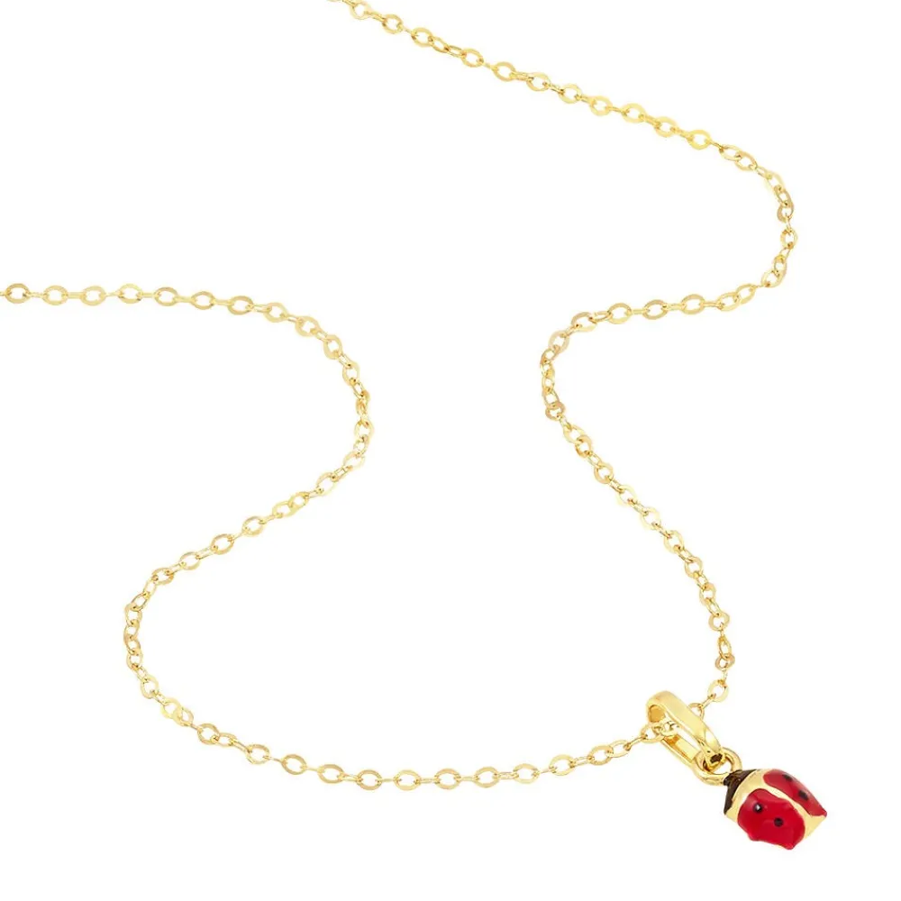 Marc Orian Colliers|Colliers Avec Pierres > Collier Helidie Coccinelle Or Jaune