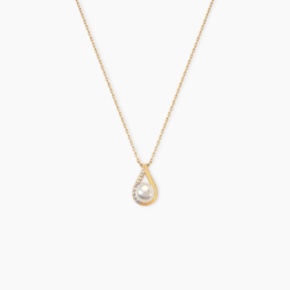 Marc Orian Parures De Mariage|Colliers > Collier Helin Or Jaune Perle De Culture Et Oxyde De Zirconium