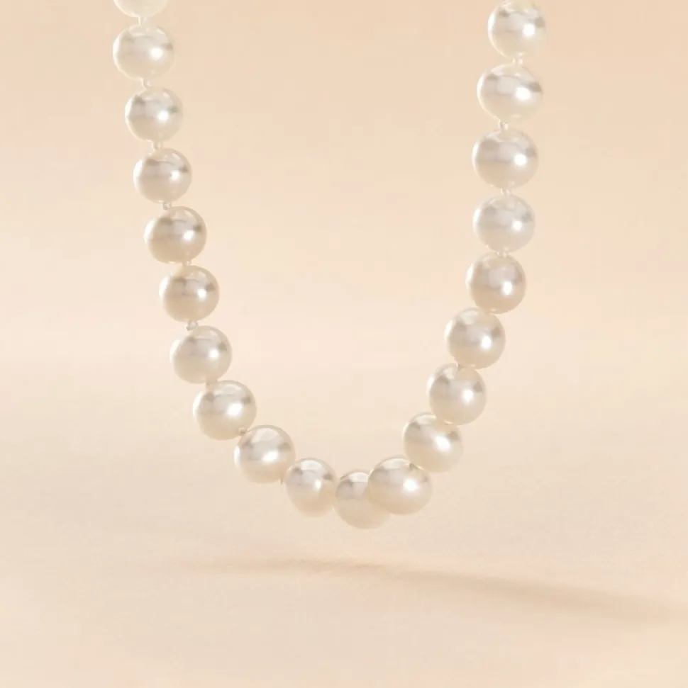 Collier Ikbal Or Jaune Perle De Culture