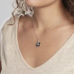 Marc Orian Colliers|Colliers Avec Pierres > Collier Ina Argent Blanc Céramique Et Oxyde De Zirconium