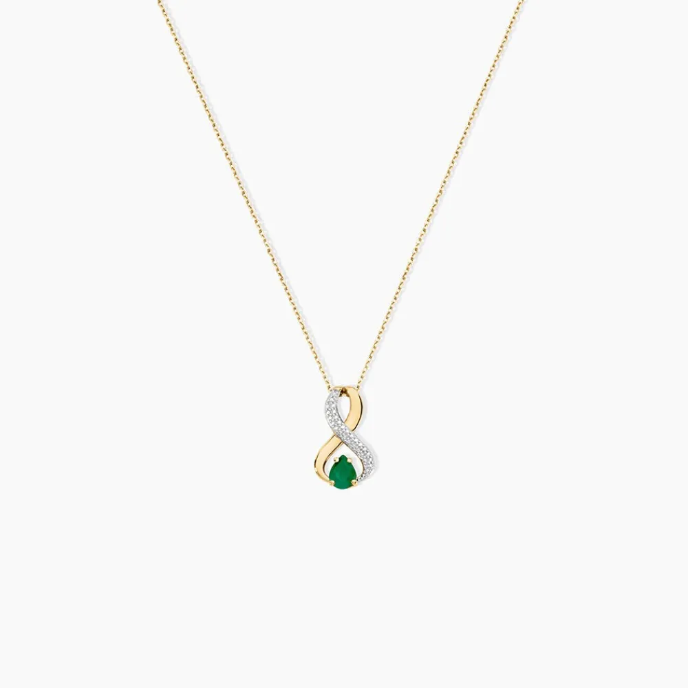 Marc Orian Colliers|Colliers Avec Pierres > Collier Iolo Or Jaune Emeraude