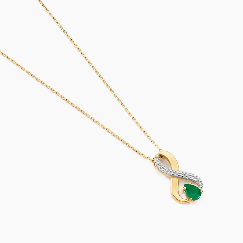 Marc Orian Colliers|Colliers Avec Pierres > Collier Iolo Or Jaune Emeraude