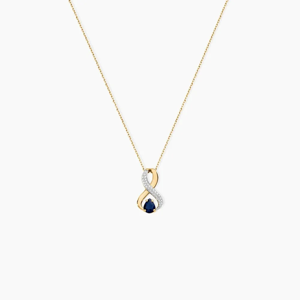 Marc Orian Colliers|Colliers Avec Pierres > Collier Iolo Or Jaune Saphir