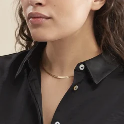 Marc Orian Colliers|Chaines Femme > Collier Ivria Maille Heringbone Or Jaune