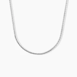 Collier Ivy Maille Haricot Or Blanc