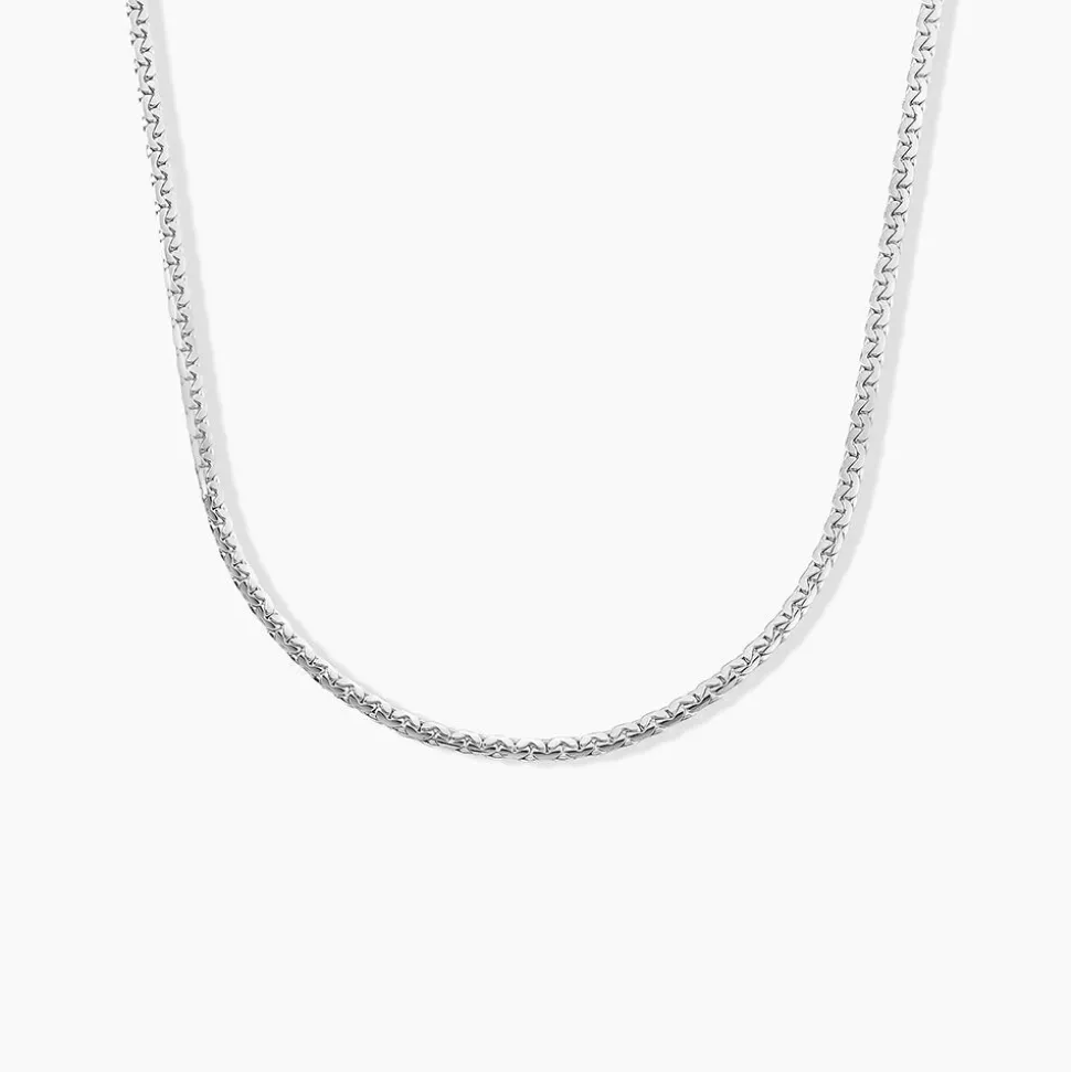 Collier Ivy Maille Haricot Or Blanc