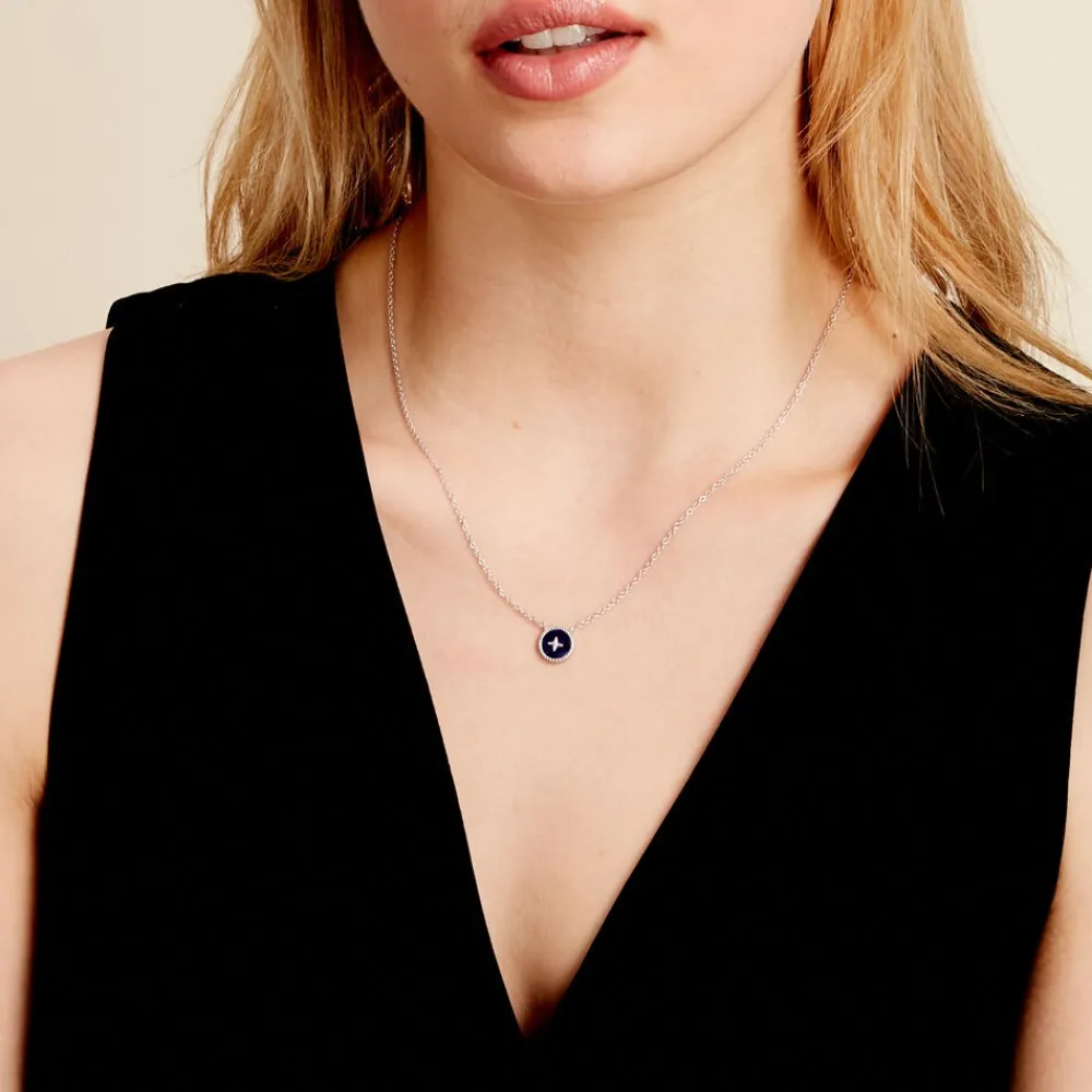 Marc Orian Colliers Fantaisie|Colliers > Collier Izarra Argent Blanc Lapis Lazuli argent blanc lapis lazuli bleu