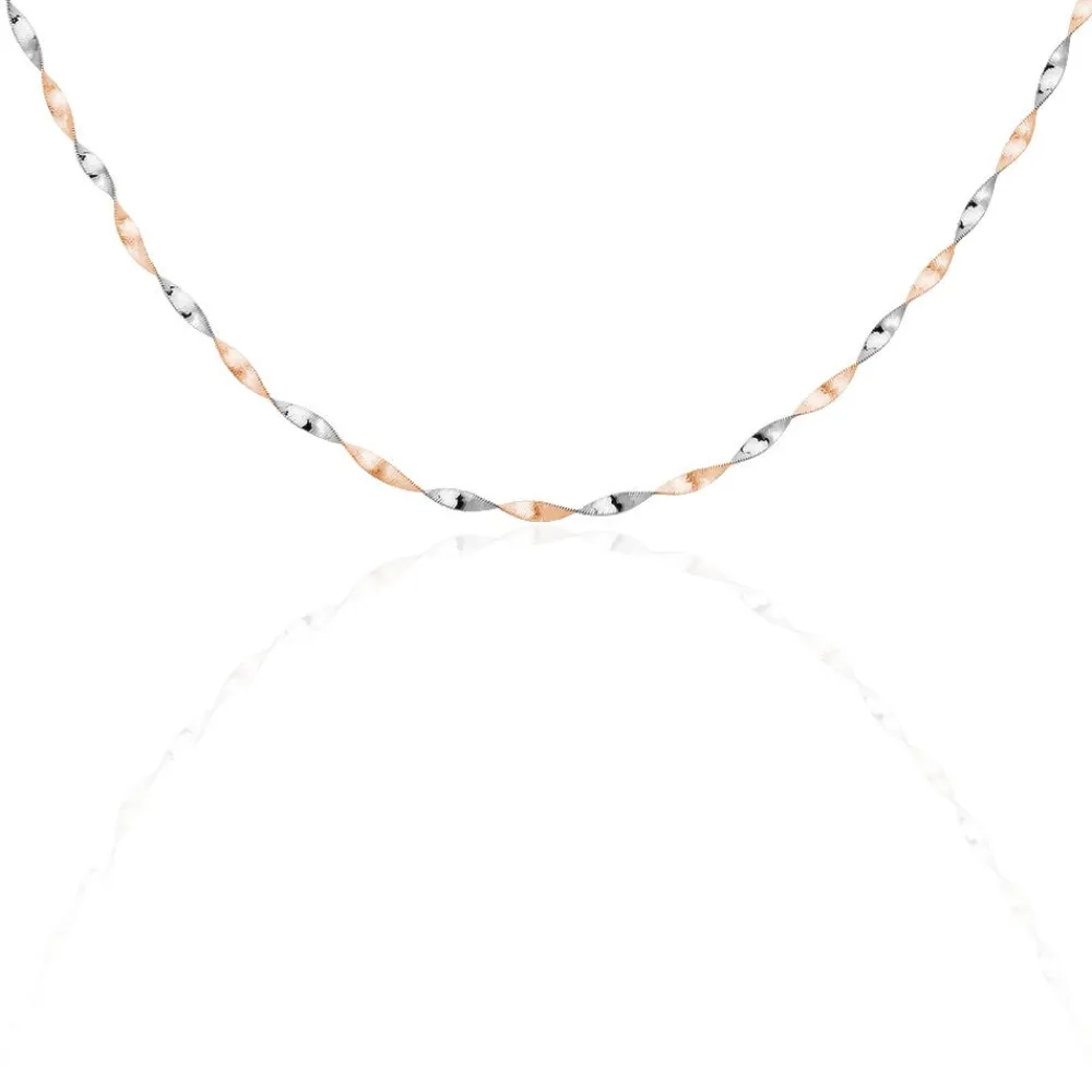 Marc Orian Colliers|Chaines Femme > Collier Izar Torsadee Or Bicolore