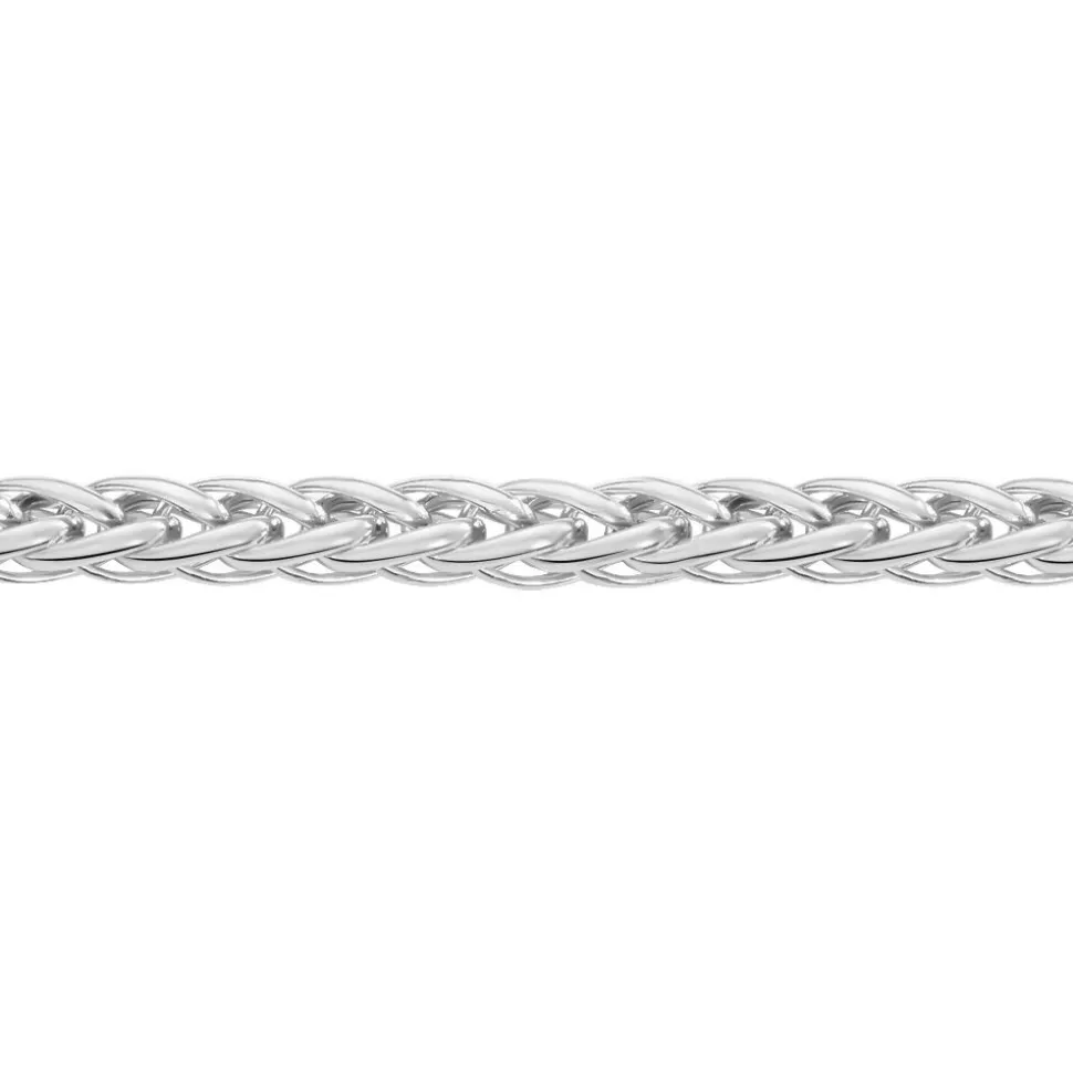 Collier Jany Maille Palmier Or Blanc
