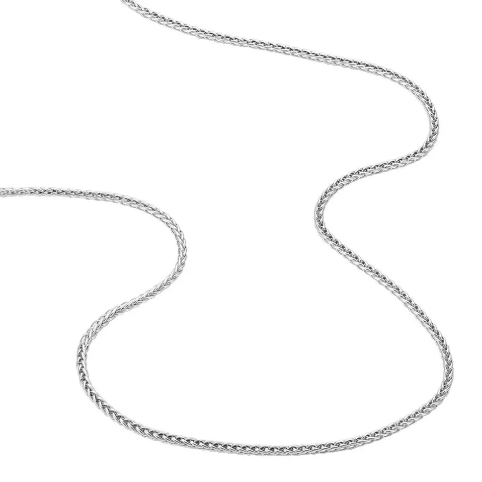 Collier Jany Maille Palmier Or Blanc