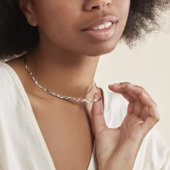 Marc Orian Colliers|Chaines Femme > Collier Jasmin Tresse Or Tricolore