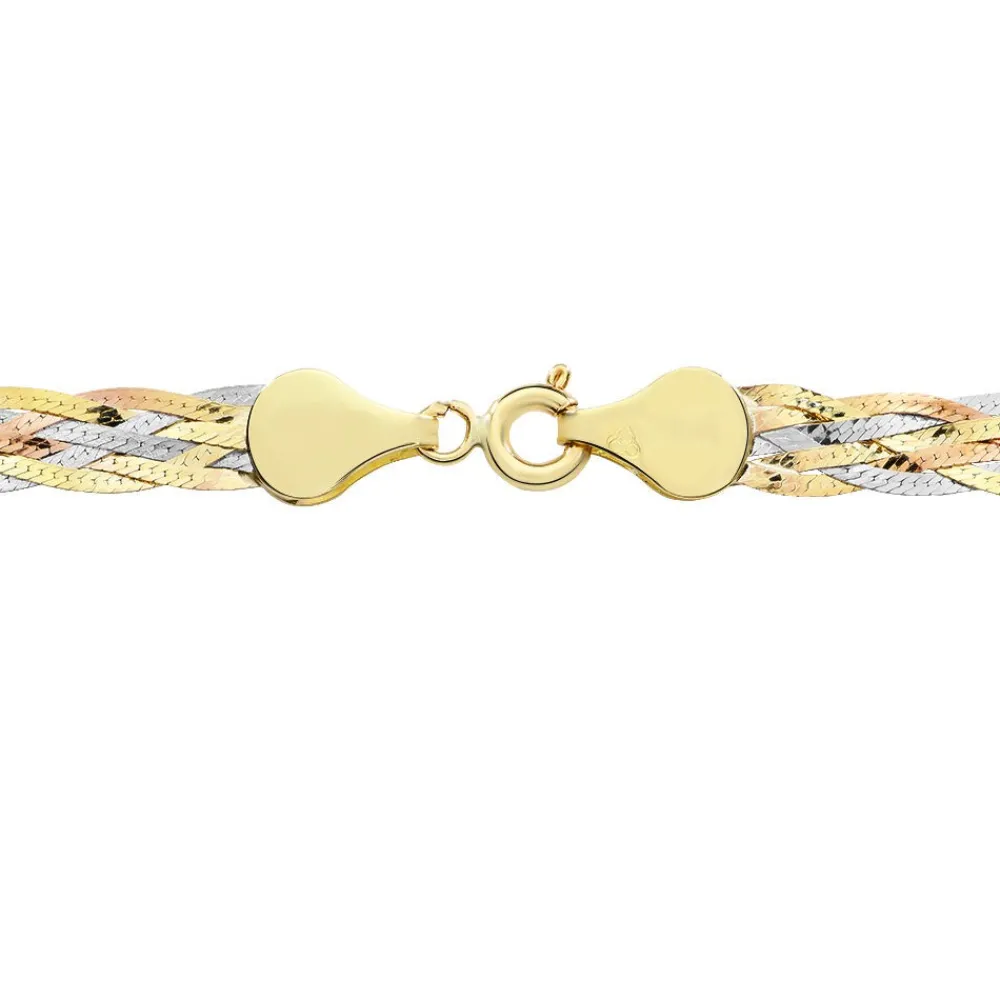 Marc Orian Colliers|Colliers Femme > Collier Jasmin Tresse Or Tricolore