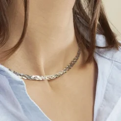 Marc Orian Colliers|Colliers Femme > Collier Jasmin Tresse Or Tricolore