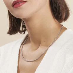 Marc Orian Colliers|Chaines Femme > Collier Jerry Maille Corde Or Blanc