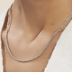 Marc Orian Colliers|Chaines Femme > Collier Jerry Maille Corde Or Blanc