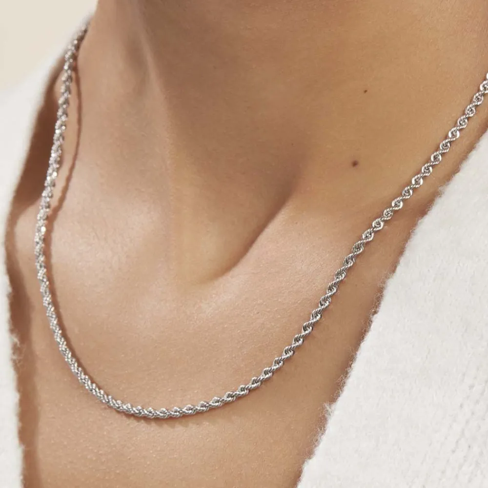 Marc Orian Colliers|Chaines Femme > Collier Jerry Maille Corde Or Blanc