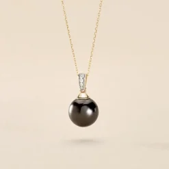 Marc Orian Colliers|Colliers Avec Pierres > Collier Jodocus Or Jaune Perle De Tahiti Oxyde Zirconium