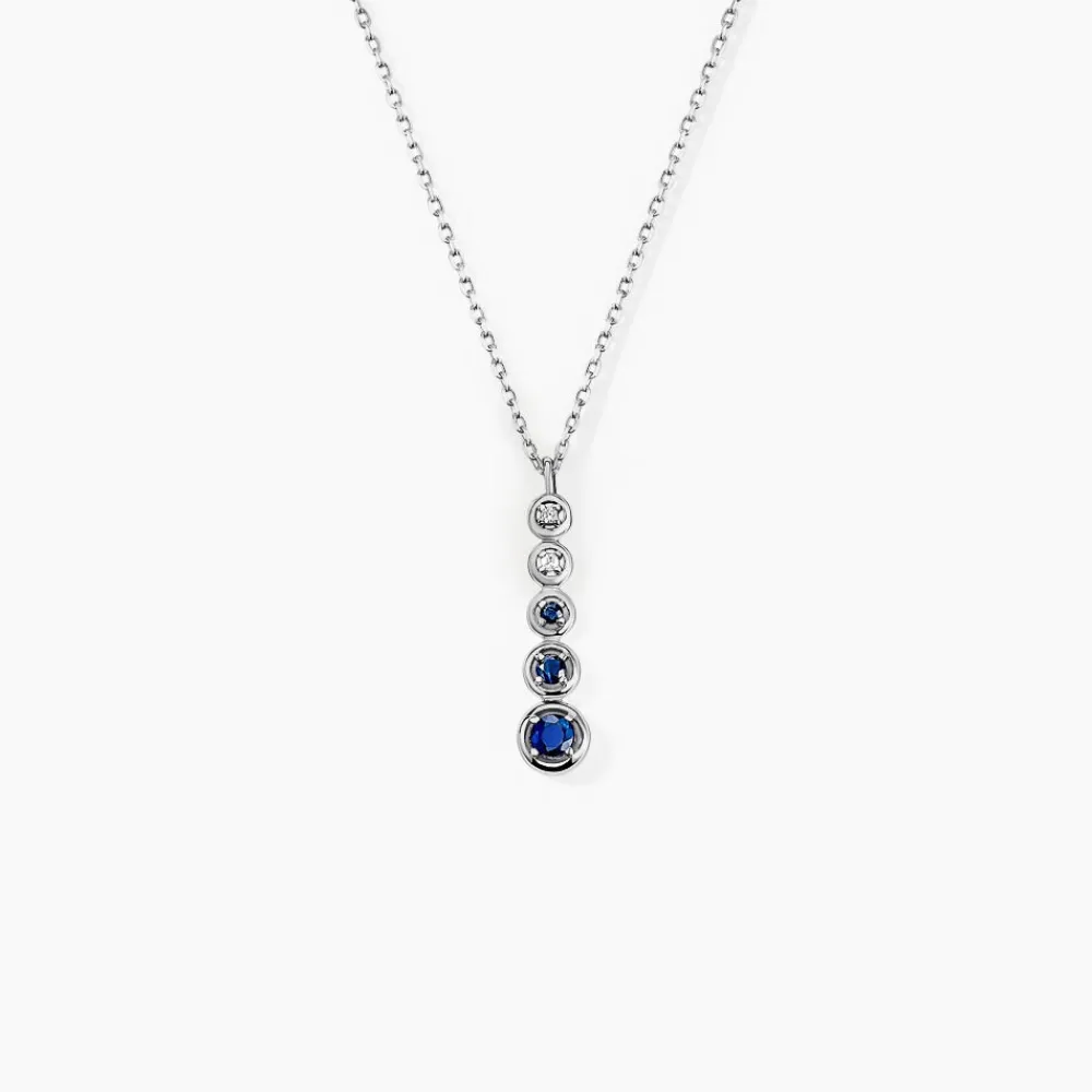Marc Orian Cadeaux Mariage|Colliers > Collier Josephine Or Blanc Saphir Et Diamant